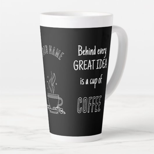 Tasse Latte Coffee Break – Great Ideas – Latte Cup – Custom (Angle droit)