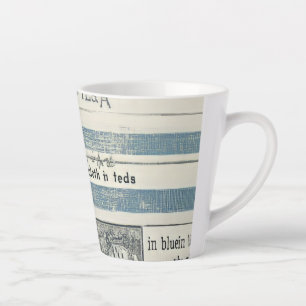 Tasse Latte Coffee Cup avec Ocean Details