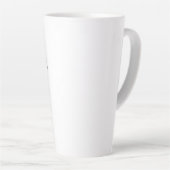 Tasse Latte Coffee First Questions Later - Funny Morning Quote (Angle droit)