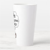 Tasse Latte Coffee First Questions Later - Funny Morning Quote (Devant)