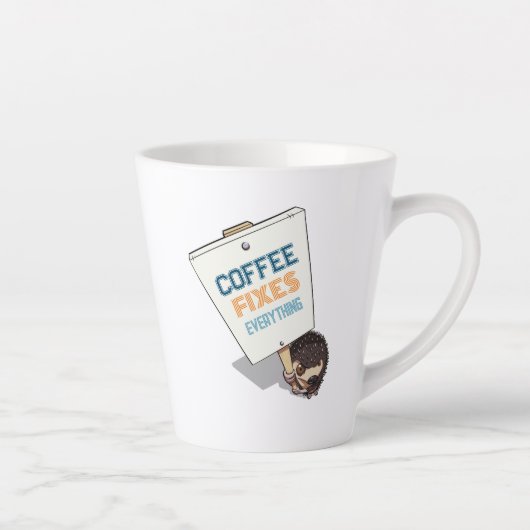 Tasse Latte Coffee Fixe Tout Funny Hérisson Picket Hérisson (Droite)