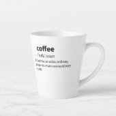 Tasse Latte Coffee Funny Dictionnaire Définition (Droite)