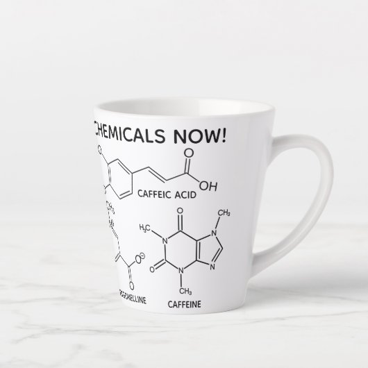 Tasse Latte Coffee Molecules Cup O' Substances chimiques Latte (Droite)