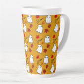 Tasse Latte Coiffeur Halloween Fantômes Initial (Angle droit)