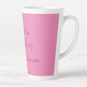 Tasse Latte Coiffure professionnelle sobre rose féminin (Droite)