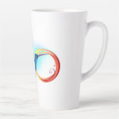 Tasse Latte Colibri arc-en-ciel avec symbole Infinity (Droite)