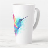 Tasse Latte Colibri arc-en-ciel exotique (Angle droit)