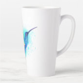 Tasse Latte Colibri arc-en-ciel exotique (Droite)
