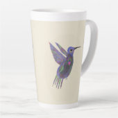 Tasse Latte Colibri avec Cœur (Angle droit)