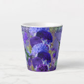 Tasse Latte Colibri en cristal violet et dentelle en arrière (Devant)