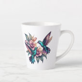 Tasse Latte Colibri et fleur (Droite)