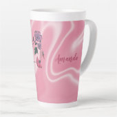 Tasse Latte Colibri et fleurs adorables (Angle droit)