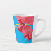 Tasse Latte Colibri et Hibiscus rouge (Droite)