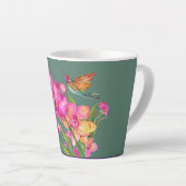 Tasse Latte Colibri et orchidées (Angle droit)
