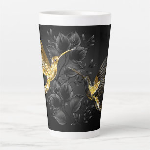 Tasse Latte Colibri noir et or