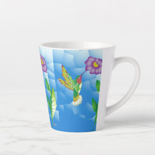 Tasse Latte Colibri : stylisé