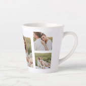 Tasse Latte Collage Couple Photo & Hugs Et Baisers Phrase Love (Droite)