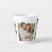 Tasse Latte Collage Couple Photo & Hugs Et Baisers Phrase Love (Devant)