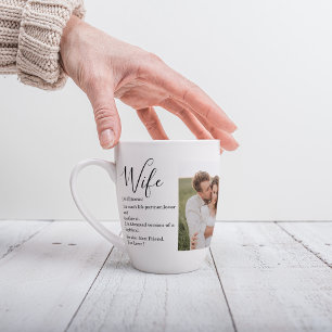 Tasse Latte Collage Couple Photo & Lovely Romantic Wife Cadeau
