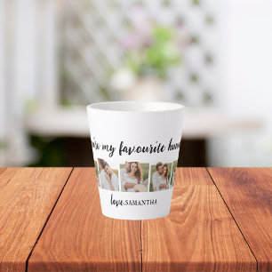Tasse Latte Collage Couple Photo & You Are My Favori Human