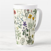 Tasse Latte Collage de fleurs sauvages (Angle droit)