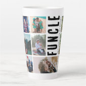 Tasse Latte Collage de photos de l'oncle Funcle (Devant)