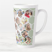 Tasse Latte Collage de photos Hexagon géométrique 28 Pic Sage (Droite)