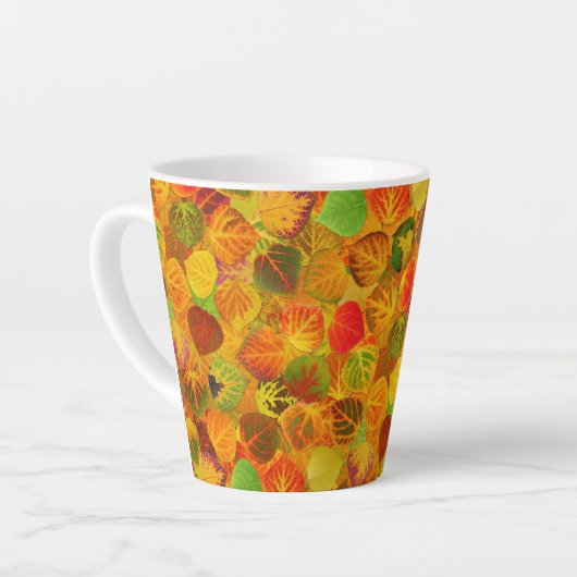Tasse Latte Collage Feuille en peuplier massif transparent 1 (Angle gauche)