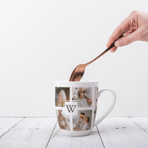 Tasse Latte Collage minimaliste tendance Pères Photo Papa Cade