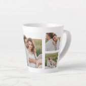 Tasse Latte Collage moderne Couple Photo & Romantic Love Citat (Angle droit)