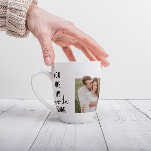 Tasse Latte Collage moderne Couple Photo & Romantic Love Citat