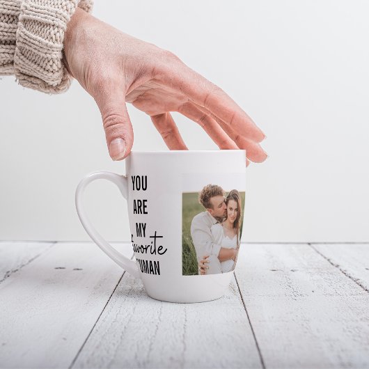 Tasse Latte Collage moderne Couple Photo & Romantic Love Citat