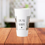 Tasse Latte Collage moderne Photo Love You Grand-père Meilleur<br><div class="desc">Collage moderne Photo Love You Grand-père Meilleur Cadeau</div>