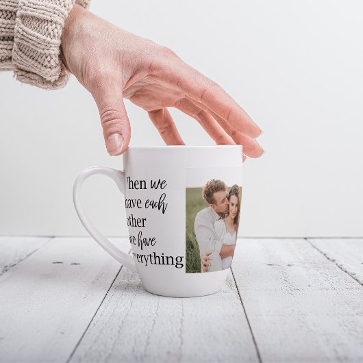 Tasse Latte Collage moderne Photo Romantique Couple Citation C