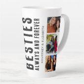 Tasse Latte Collage photo Bestie Best Friend (Angle droit)