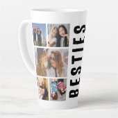 Tasse Latte Collage photo Bestie Best Friend (Angle gauche)
