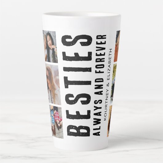 Tasse Latte Collage photo Bestie Best Friend (Devant)
