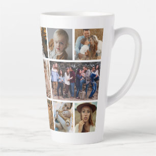 Tasse Latte Collage photo d'ami de famille