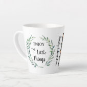 Tasse Latte Collage photo de famille monogramme profiter de pe (Angle gauche)