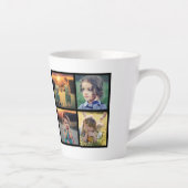Tasse Latte Collage photo de famille monogramme profiter de pe (Droite)