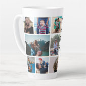 Tasse Latte Collage photo de l'oncle du champignon (Angle gauche)