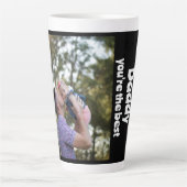 Tasse Latte Collage photo et texte personnalisé (Devant)