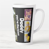Tasse Latte Collage photo et texte personnalisé (Droite)