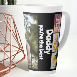 Tasse Latte Collage photo personnalisé avec texte et photo