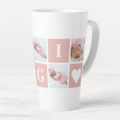 Tasse Latte Collage photo personnalisé Gigi Grand-mère 5 (Angle droit)