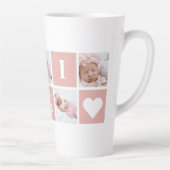 Tasse Latte Collage photo personnalisé Gigi Grand-mère 5 (Droite)