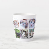 Tasse Latte Collage photo pour animaux de compagnie (Devant)