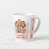 Tasse Latte Collage photos amies | Joyeux cadeau d'anniversair (Angle droit)