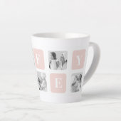 Tasse Latte Collage tendance Photo & Pastel rose Meilleur cade (Angle droit)