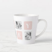 Tasse Latte Collage tendance Photo & Pastel rose Meilleur cade (Droite)